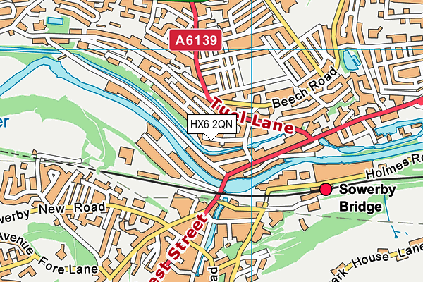 HX6 2QN map - OS VectorMap District (Ordnance Survey)