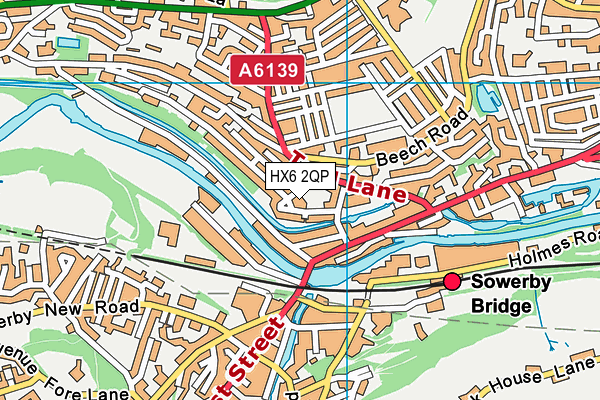 HX6 2QP map - OS VectorMap District (Ordnance Survey)