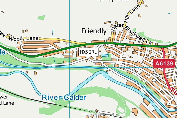 HX6 2RL map - OS VectorMap District (Ordnance Survey)