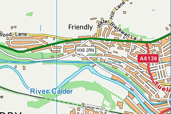 HX6 2RN map - OS VectorMap District (Ordnance Survey)