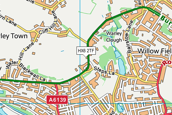 HX6 2TF map - OS VectorMap District (Ordnance Survey)