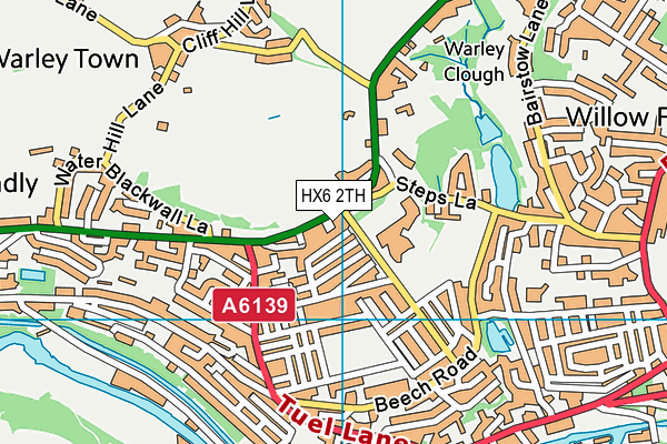 HX6 2TH map - OS VectorMap District (Ordnance Survey)