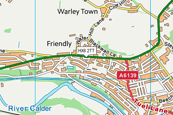 HX6 2TT map - OS VectorMap District (Ordnance Survey)