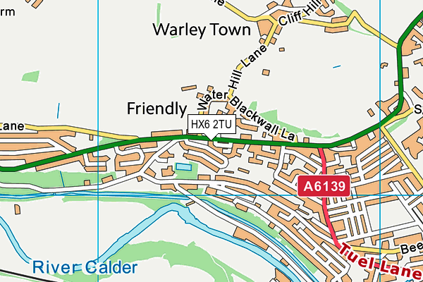 HX6 2TU map - OS VectorMap District (Ordnance Survey)