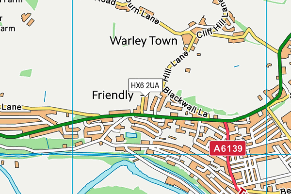 HX6 2UA map - OS VectorMap District (Ordnance Survey)