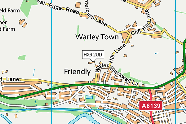 HX6 2UD map - OS VectorMap District (Ordnance Survey)