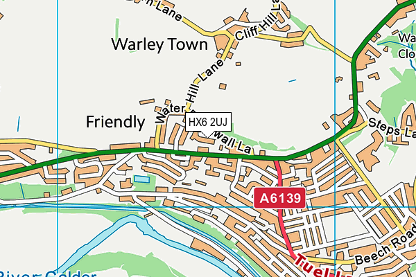 HX6 2UJ map - OS VectorMap District (Ordnance Survey)