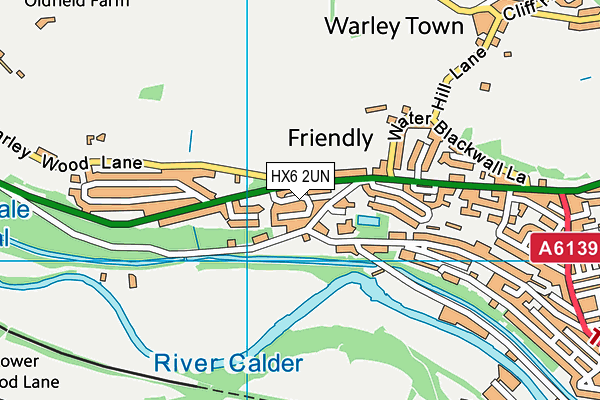 HX6 2UN map - OS VectorMap District (Ordnance Survey)