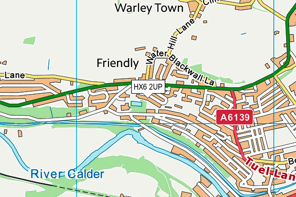 HX6 2UP map - OS VectorMap District (Ordnance Survey)