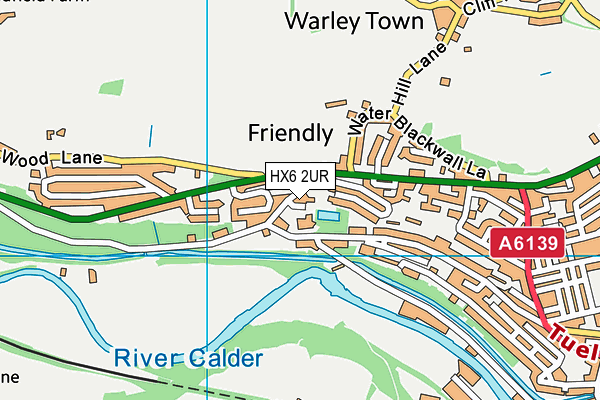 HX6 2UR map - OS VectorMap District (Ordnance Survey)