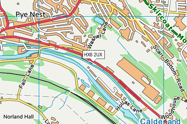 HX6 2UX map - OS VectorMap District (Ordnance Survey)