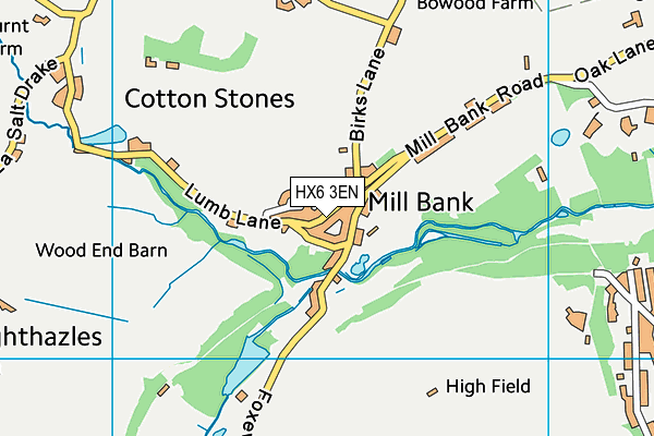 HX6 3EN map - OS VectorMap District (Ordnance Survey)