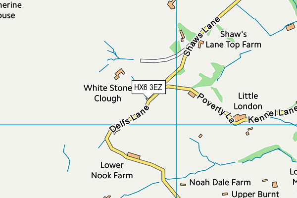 HX6 3EZ map - OS VectorMap District (Ordnance Survey)