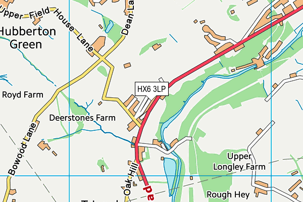 HX6 3LP map - OS VectorMap District (Ordnance Survey)