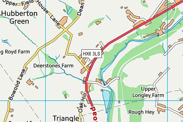 HX6 3LS map - OS VectorMap District (Ordnance Survey)