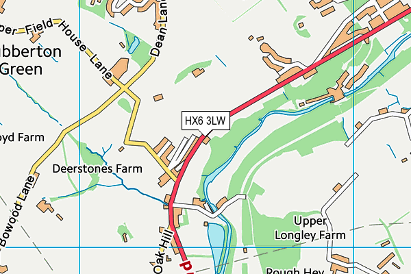 HX6 3LW map - OS VectorMap District (Ordnance Survey)