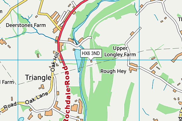 HX6 3ND map - OS VectorMap District (Ordnance Survey)