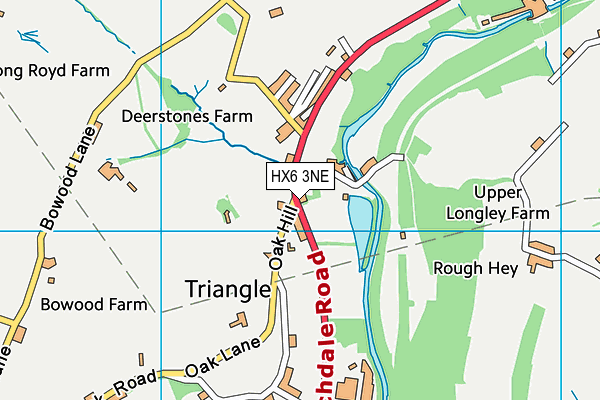 HX6 3NE map - OS VectorMap District (Ordnance Survey)