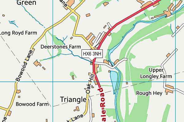 HX6 3NH map - OS VectorMap District (Ordnance Survey)