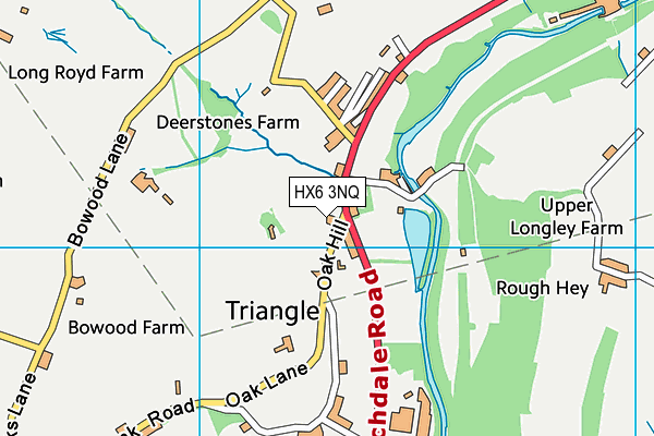 HX6 3NQ map - OS VectorMap District (Ordnance Survey)