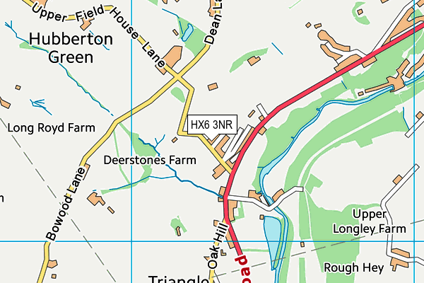 HX6 3NR map - OS VectorMap District (Ordnance Survey)