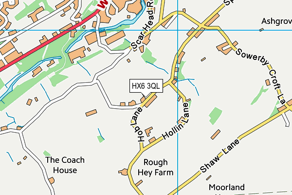 HX6 3QL map - OS VectorMap District (Ordnance Survey)