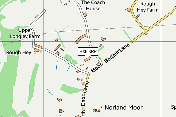 HX6 3RP map - OS VectorMap District (Ordnance Survey)