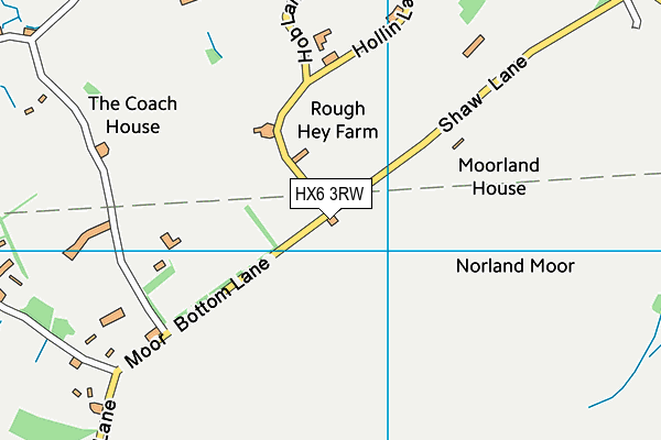 HX6 3RW map - OS VectorMap District (Ordnance Survey)