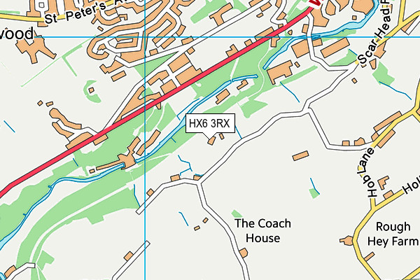 HX6 3RX map - OS VectorMap District (Ordnance Survey)