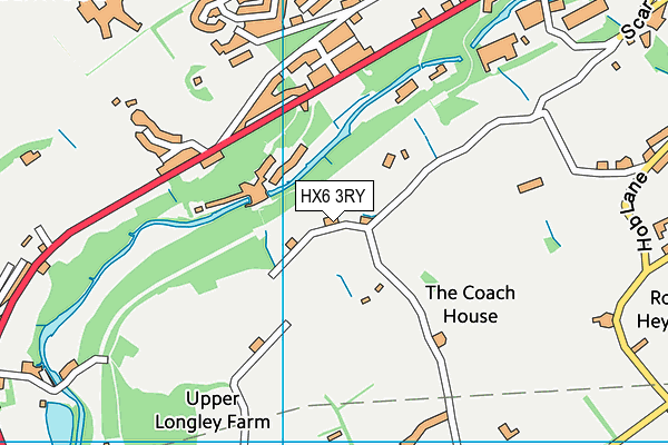 HX6 3RY map - OS VectorMap District (Ordnance Survey)