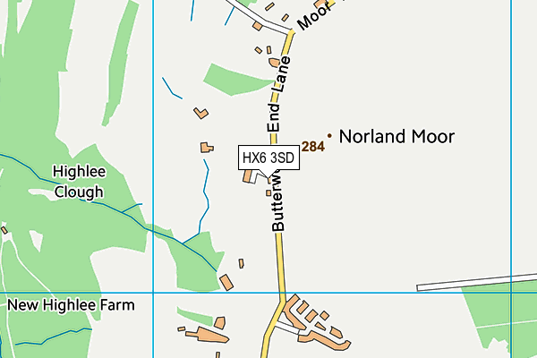 HX6 3SD map - OS VectorMap District (Ordnance Survey)