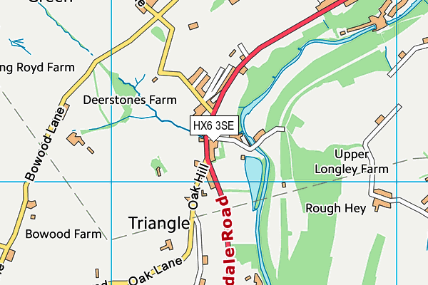 HX6 3SE map - OS VectorMap District (Ordnance Survey)