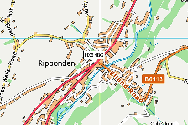 HX6 4BG map - OS VectorMap District (Ordnance Survey)