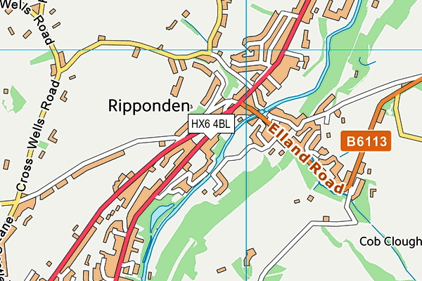 HX6 4BL map - OS VectorMap District (Ordnance Survey)