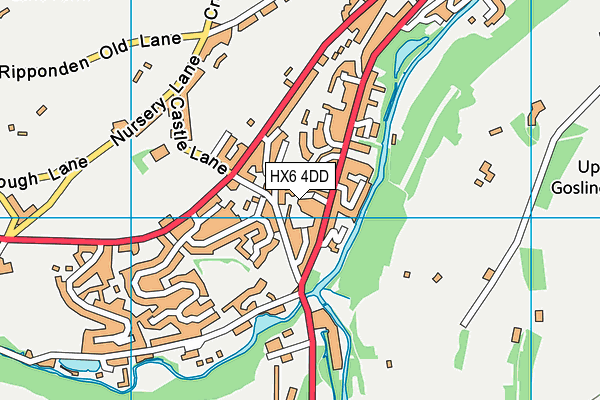 HX6 4DD map - OS VectorMap District (Ordnance Survey)