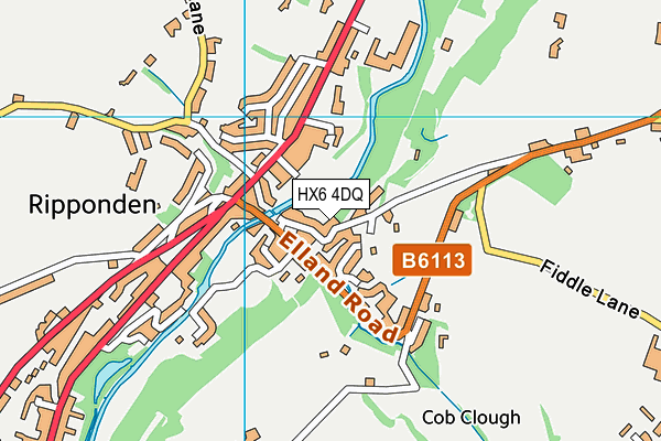 HX6 4DQ map - OS VectorMap District (Ordnance Survey)