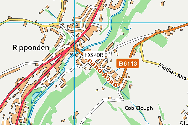 HX6 4DR map - OS VectorMap District (Ordnance Survey)