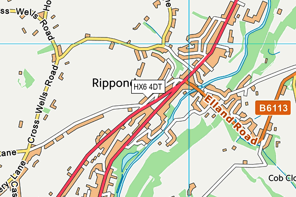 HX6 4DT map - OS VectorMap District (Ordnance Survey)