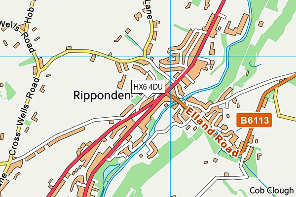 HX6 4DU map - OS VectorMap District (Ordnance Survey)