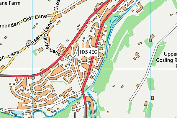 HX6 4EG map - OS VectorMap District (Ordnance Survey)