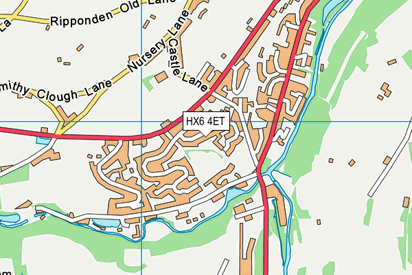 HX6 4ET map - OS VectorMap District (Ordnance Survey)