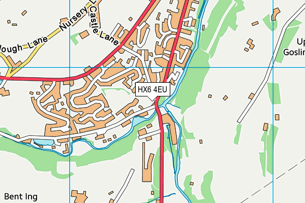 HX6 4EU map - OS VectorMap District (Ordnance Survey)