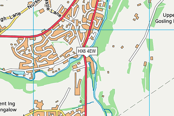 HX6 4EW map - OS VectorMap District (Ordnance Survey)