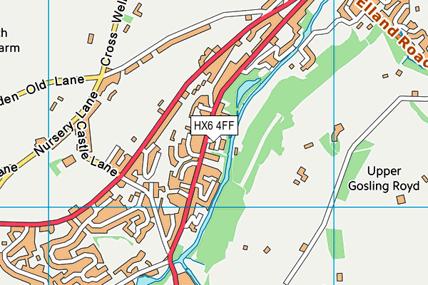HX6 4FF map - OS VectorMap District (Ordnance Survey)