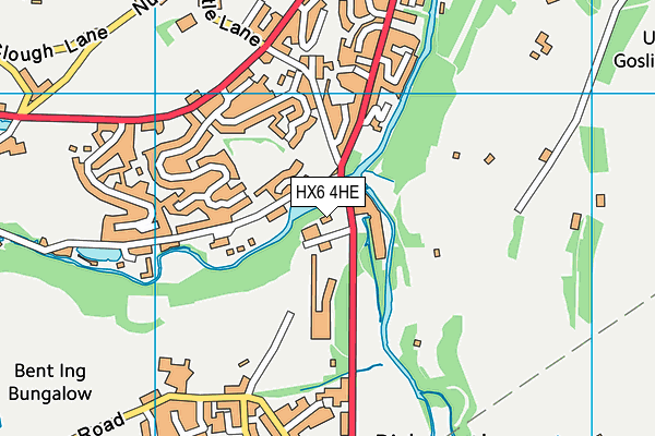 HX6 4HE map - OS VectorMap District (Ordnance Survey)