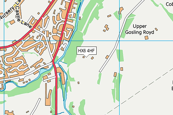HX6 4HF map - OS VectorMap District (Ordnance Survey)