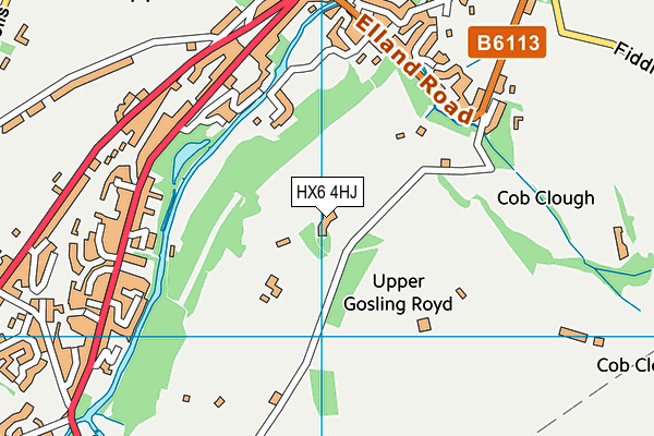 HX6 4HJ map - OS VectorMap District (Ordnance Survey)