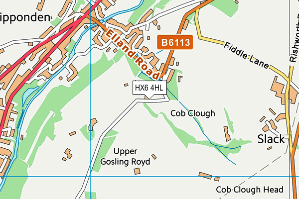 HX6 4HL map - OS VectorMap District (Ordnance Survey)