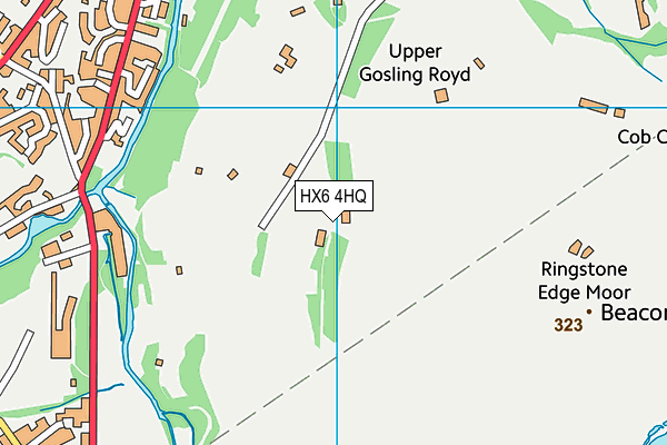 HX6 4HQ map - OS VectorMap District (Ordnance Survey)