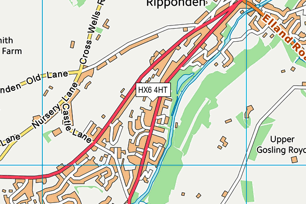 HX6 4HT map - OS VectorMap District (Ordnance Survey)